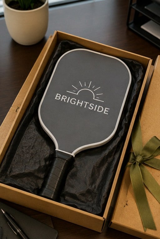 Paddles with logo — customer photo